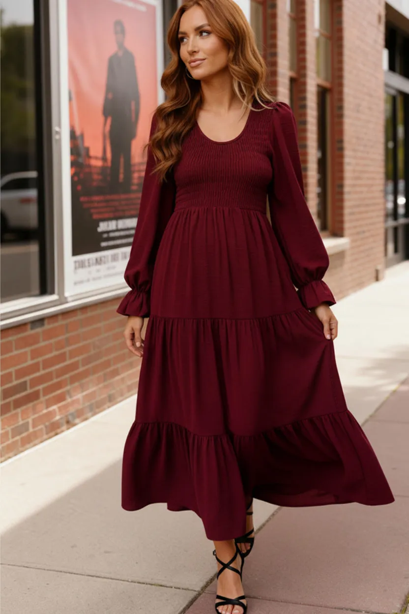 Burgundy Magic Maxi Dress sold by Charming Charlie