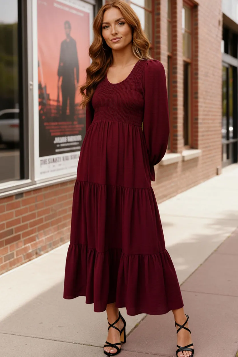 Burgundy Magic Maxi Dress sold by Charming Charlie product image thumbnail 5