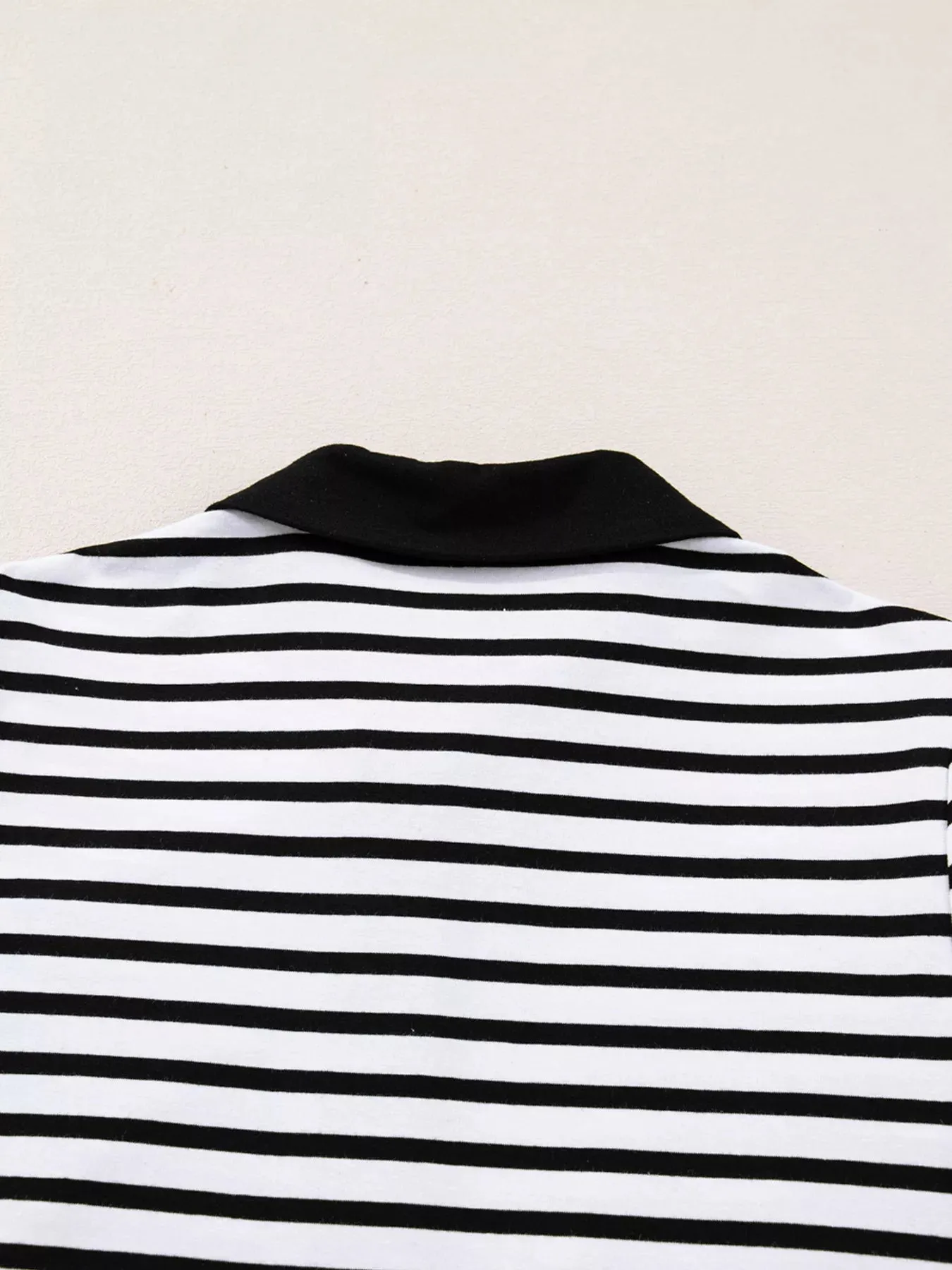 Stripe Buttoned Front Collared Long Sleeve T Shirt Dress with Pockets sold by Charming Charlie product image thumbnail 5