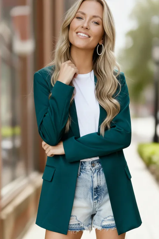 City Chic Green Blazer sold by Charming Charlie