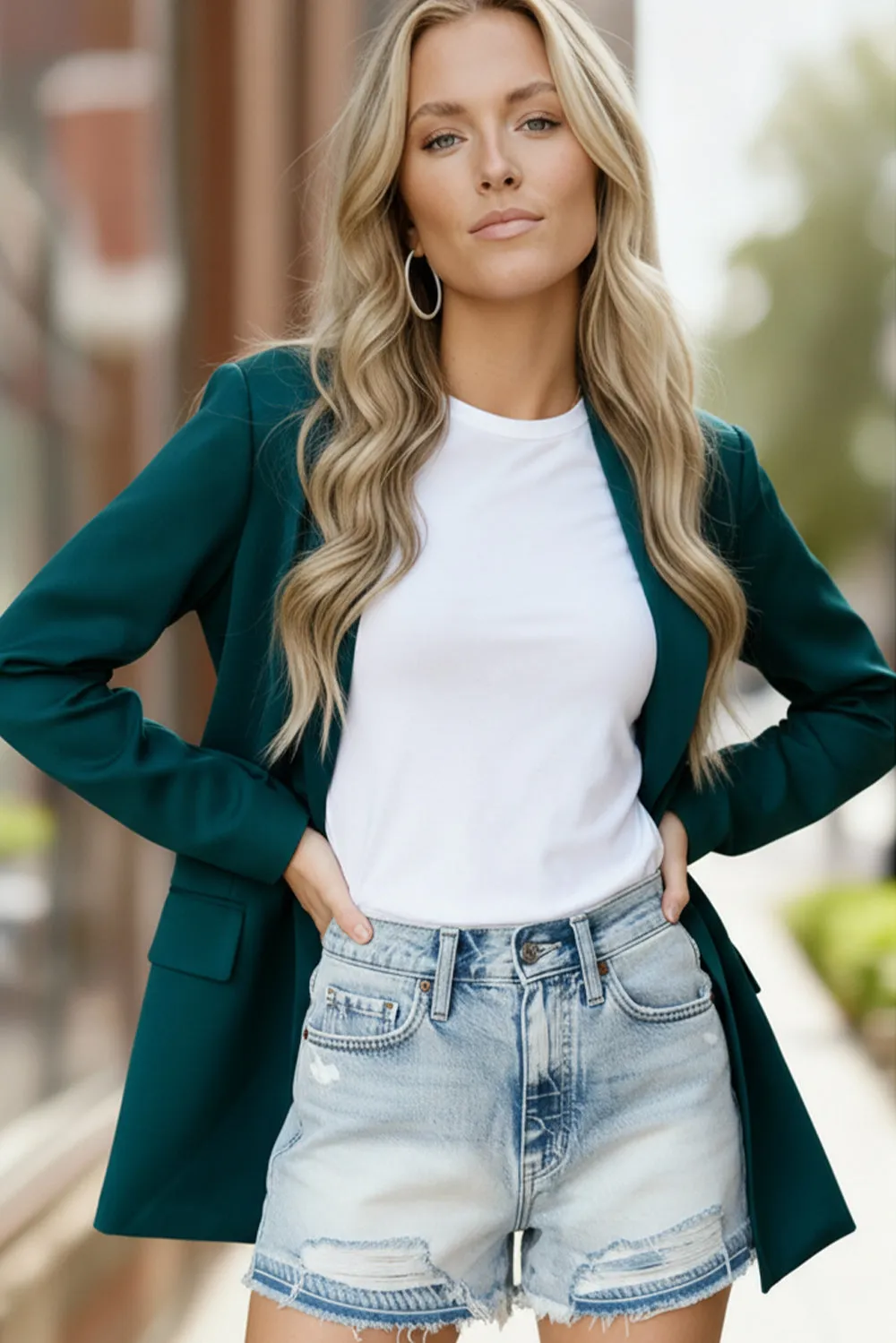 City Chic Green Blazer sold by Charming Charlie product image thumbnail 5