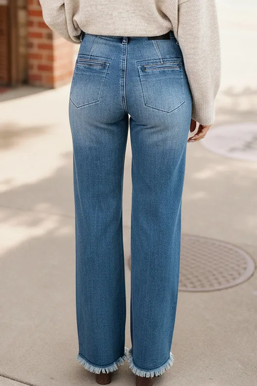 Buttoned Up & Flared Denim Jeans sold by Charming Charlie product image thumbnail 2