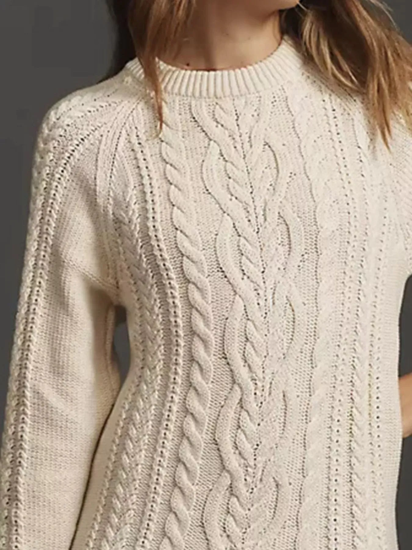 Full Size Cable-Knit Mini Sweater Dress Plus Size sold by Charming Charlie product image thumbnail 2