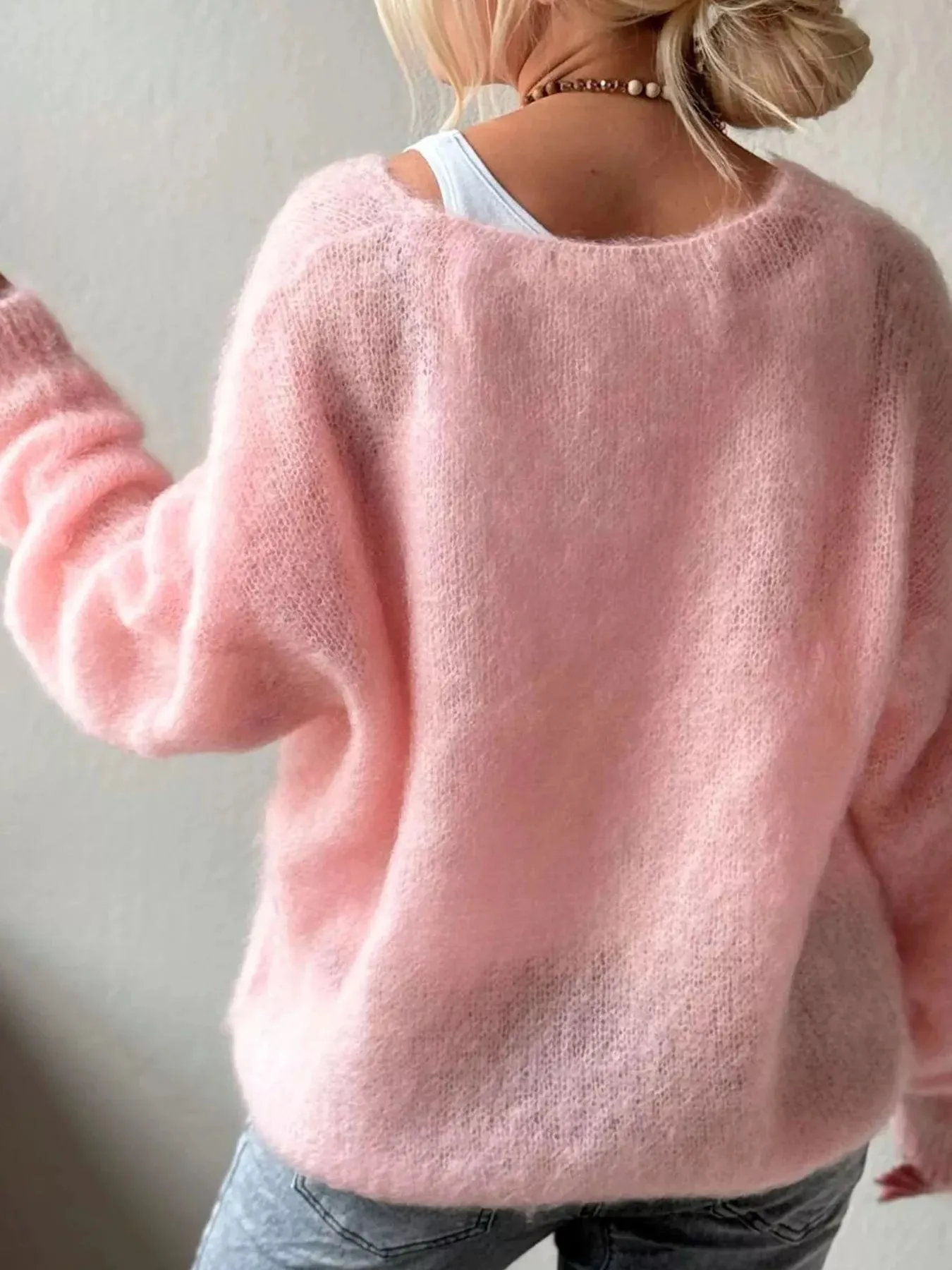 V-Neck Dropped Shoulder Sweater sold by Charming Charlie product image thumbnail 5