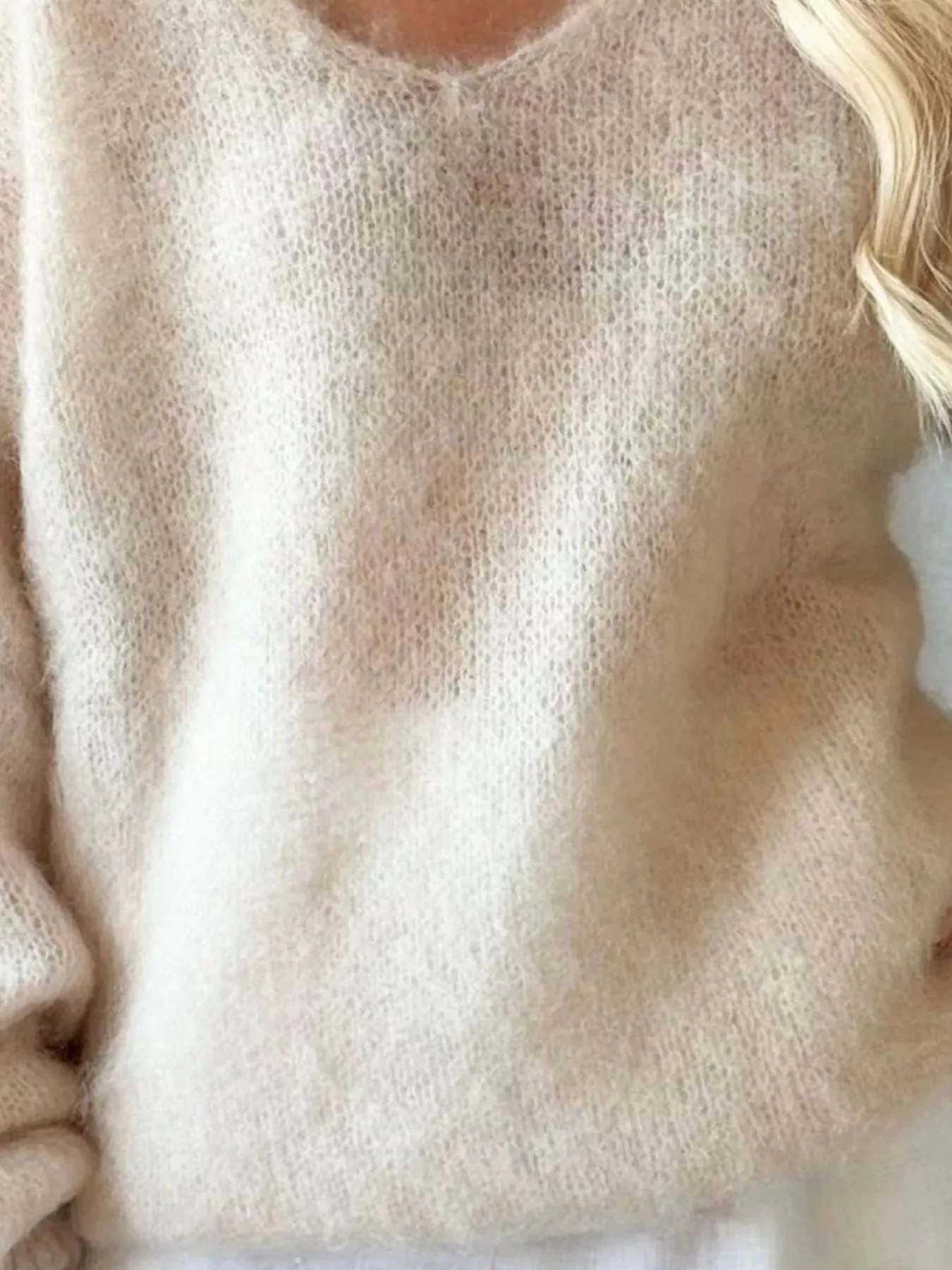 V-Neck Dropped Shoulder Sweater sold by Charming Charlie product image thumbnail 3