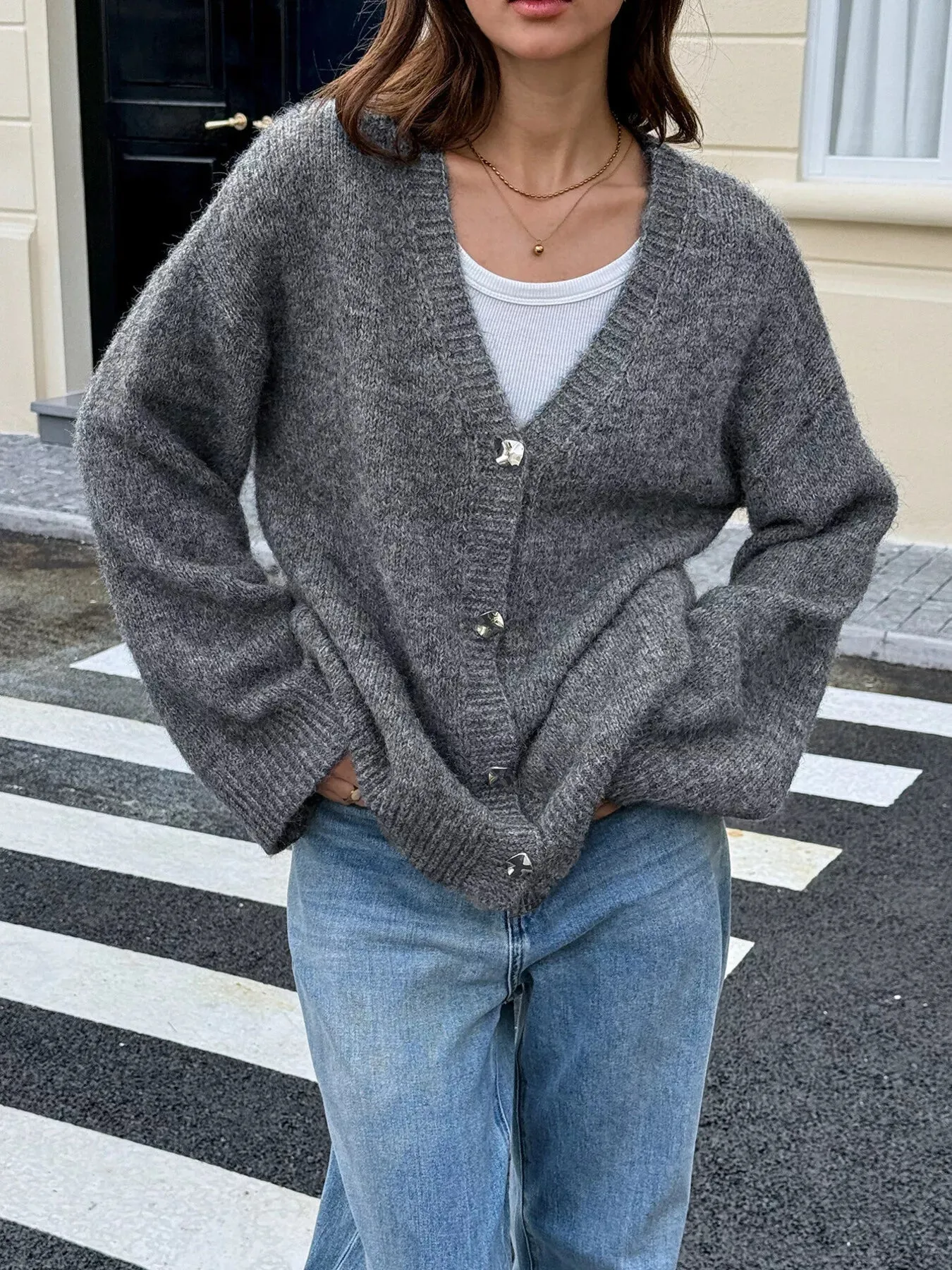 Button-Down Knit Cardigan sold by Charming Charlie