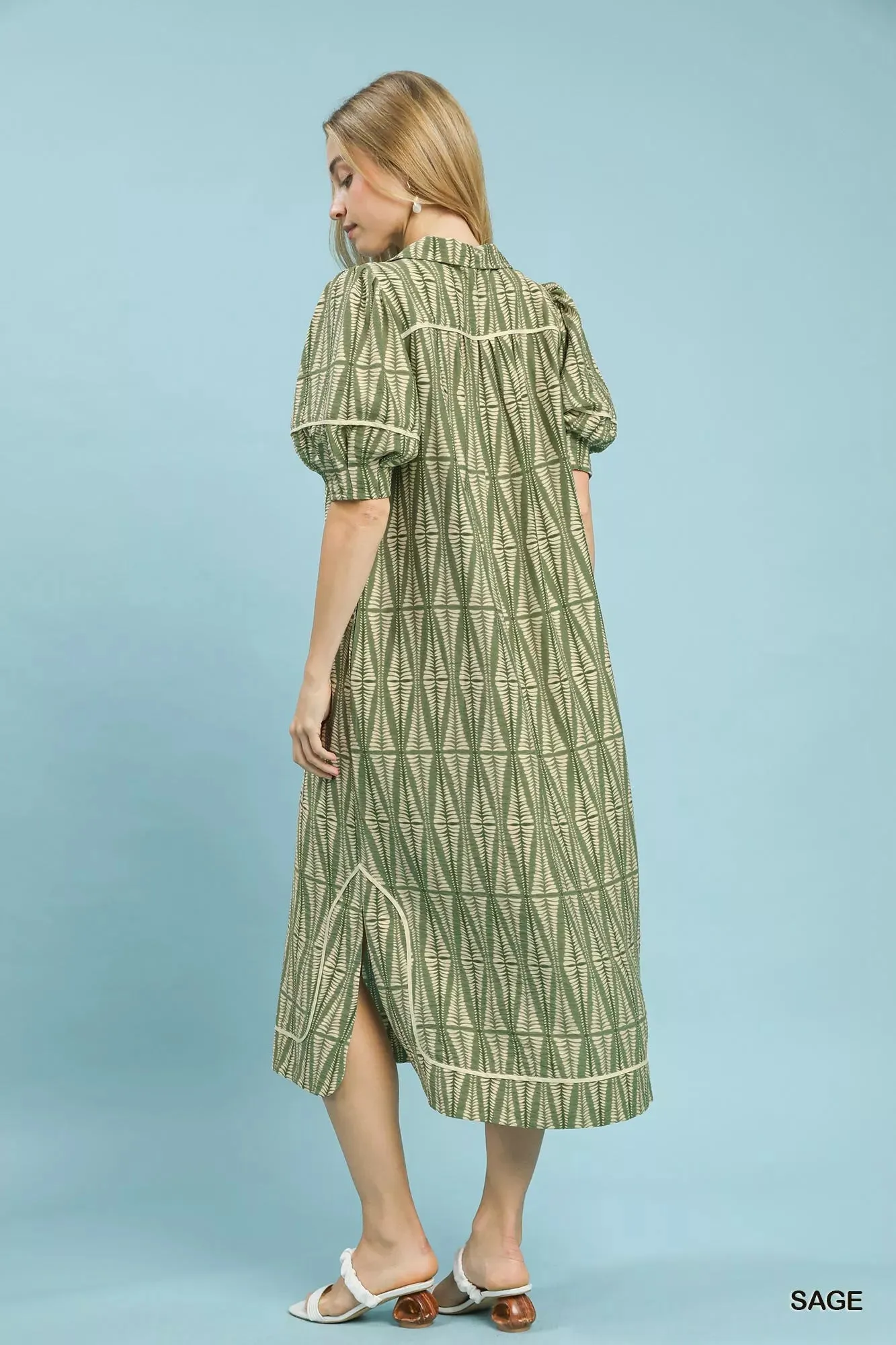 Umgee Geometric Print Midi Dress sold by Charming Charlie product image thumbnail 4