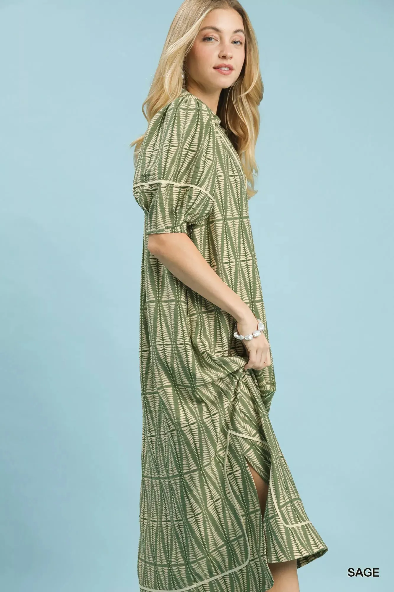 Umgee Geometric Print Midi Dress sold by Charming Charlie product image thumbnail 3