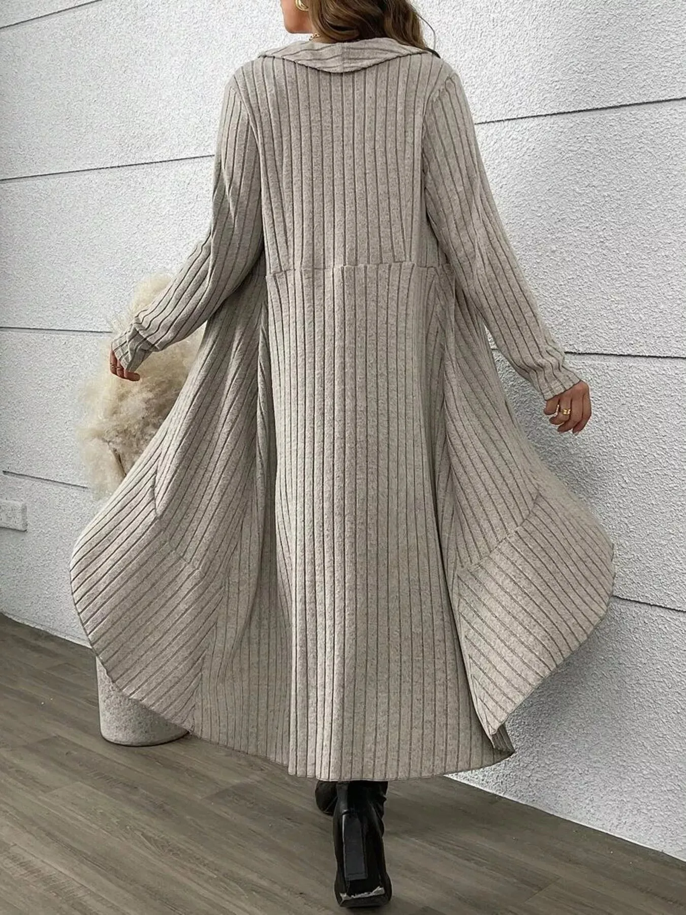 Full Size Plaid Dress & Ribbed Knit Cardigan Set Plus Size sold by Charming Charlie product image thumbnail 5