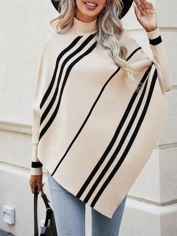 Striped Pattern Batwing Sleeve Sweater sold by Charming Charlie