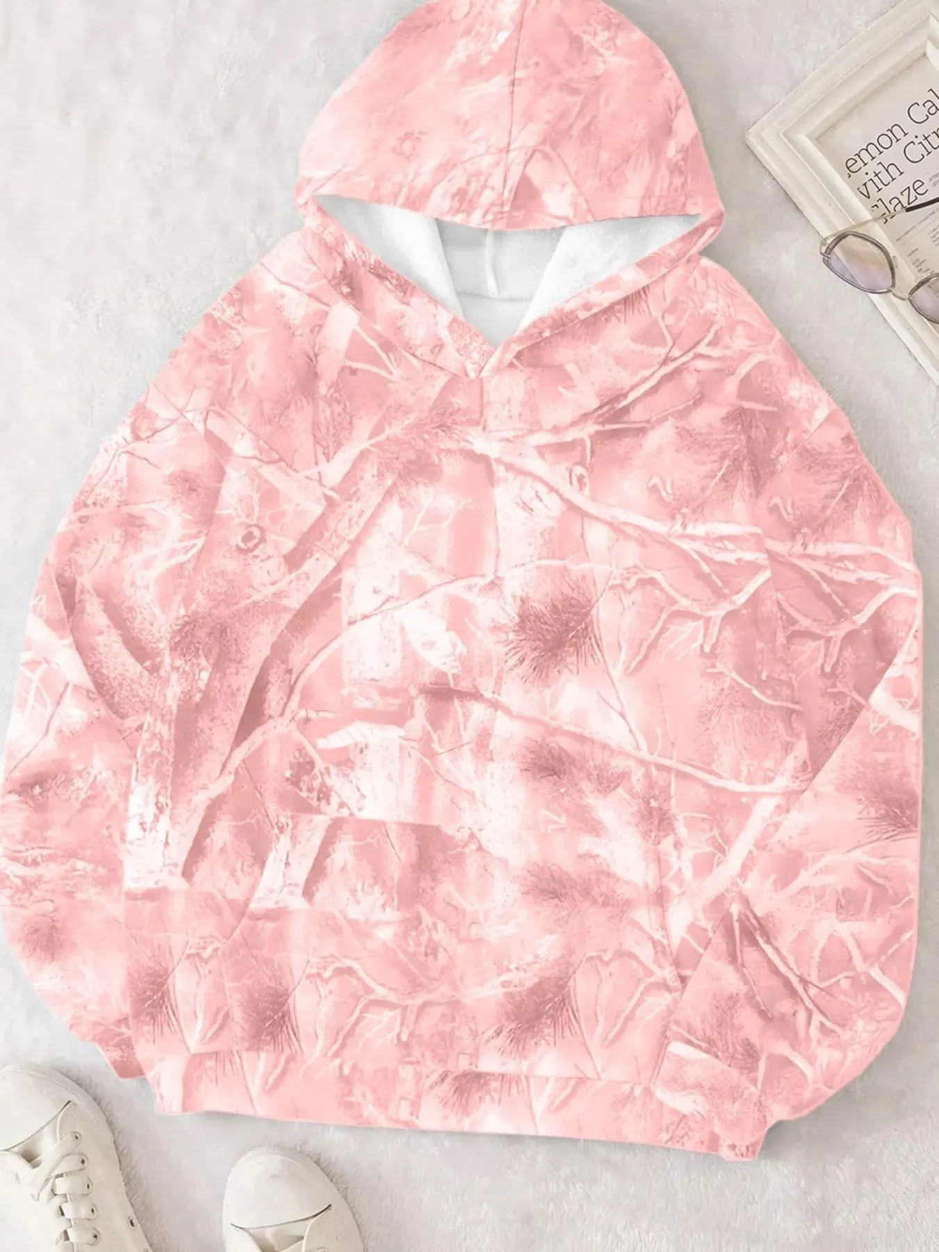 Kangaroo Pocket Long Sleeve Hoodie sold by Charming Charlie product image thumbnail 3