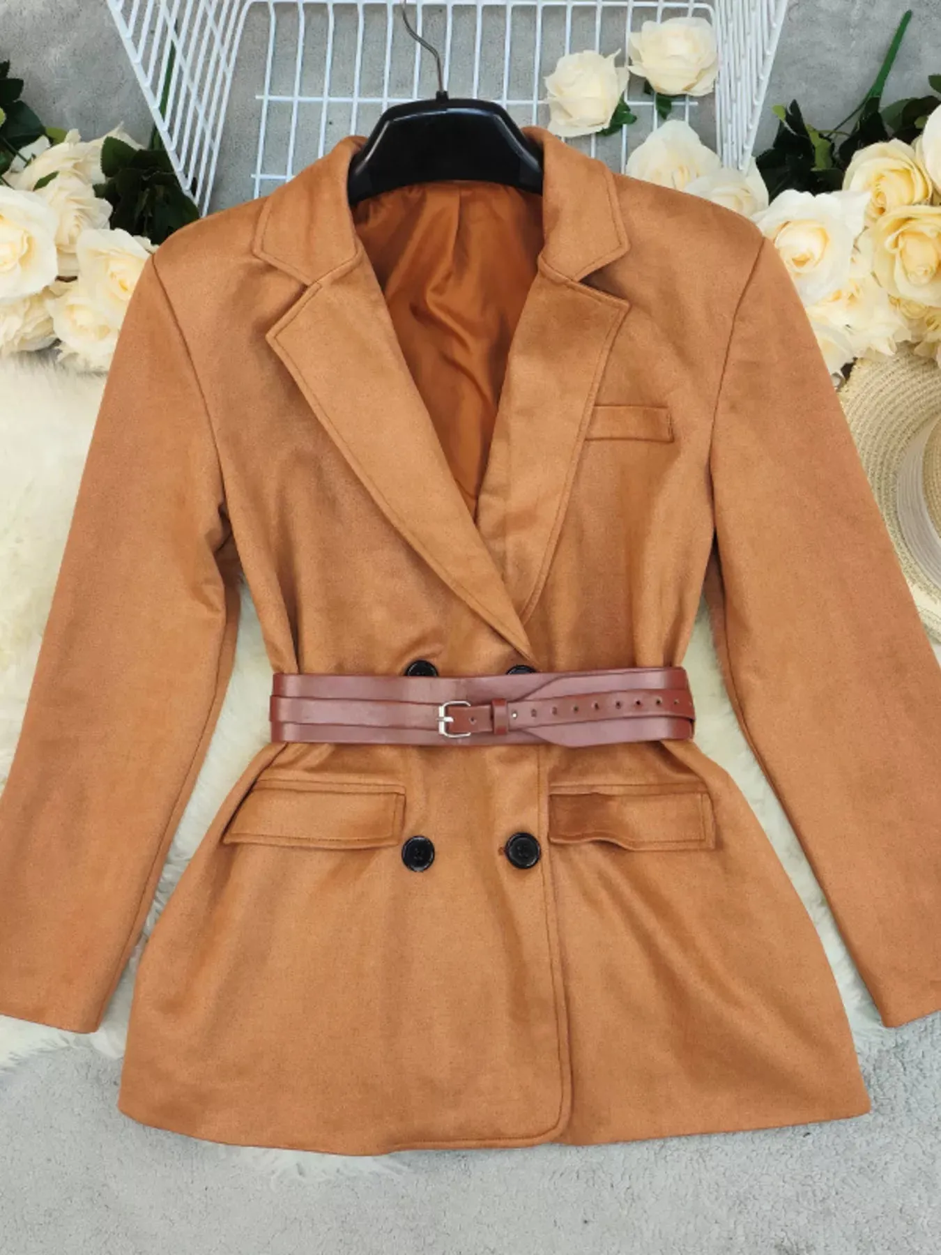 Double-Breasted Lapel Collar Blazer sold by Charming Charlie product image thumbnail 2