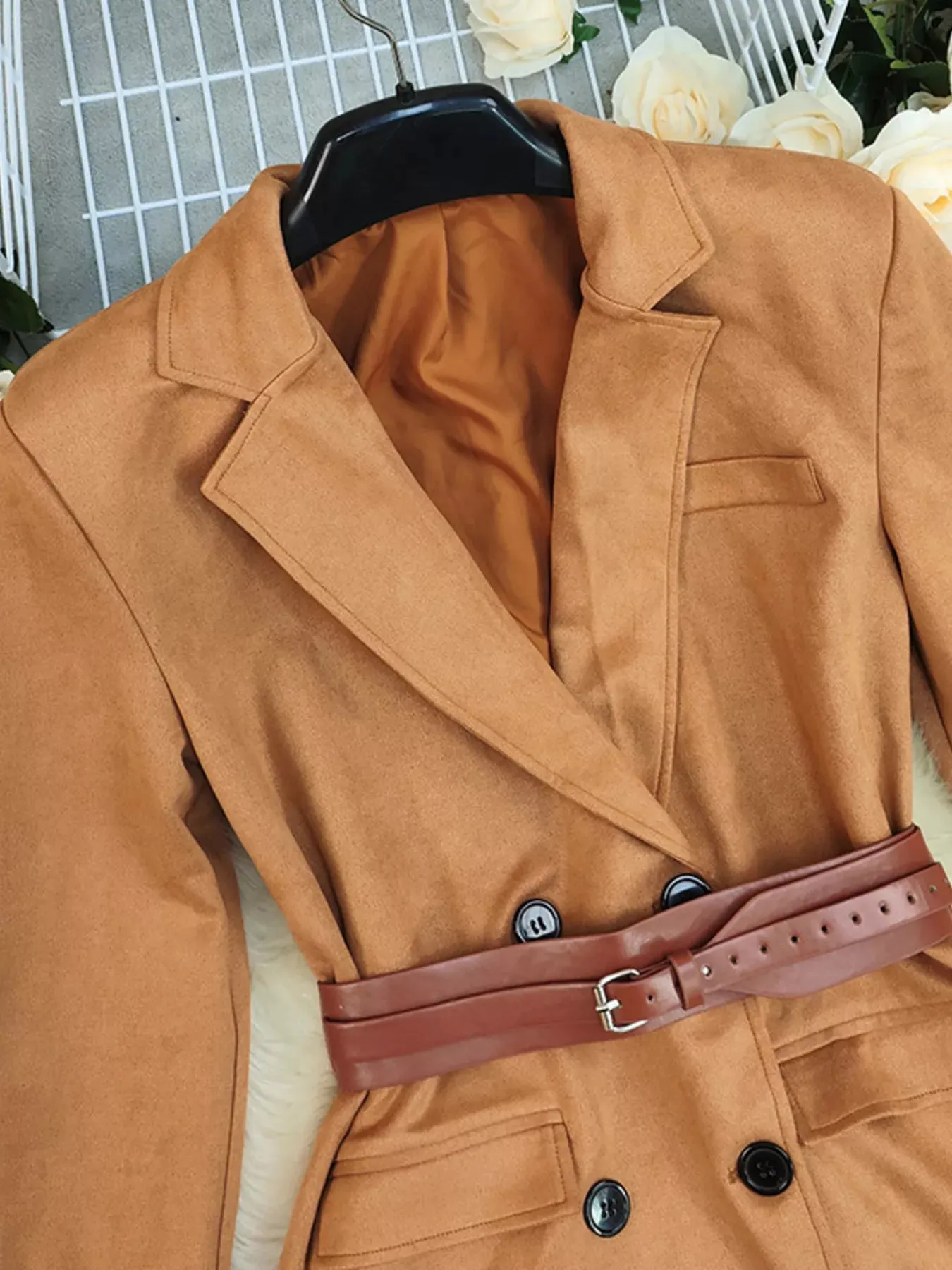 Double-Breasted Lapel Collar Blazer sold by Charming Charlie product image thumbnail 4