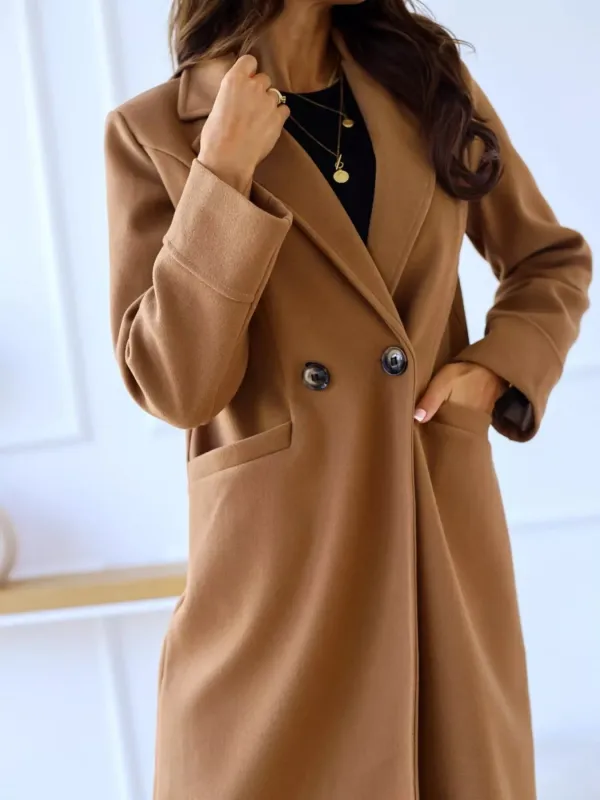 Lapel Collar Wool Blend Overcoat sold by Charming Charlie