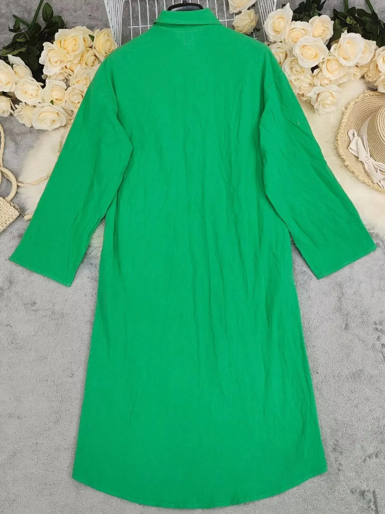 Button Front Long Sleeve Shirt Dress sold by Charming Charlie product image thumbnail 2