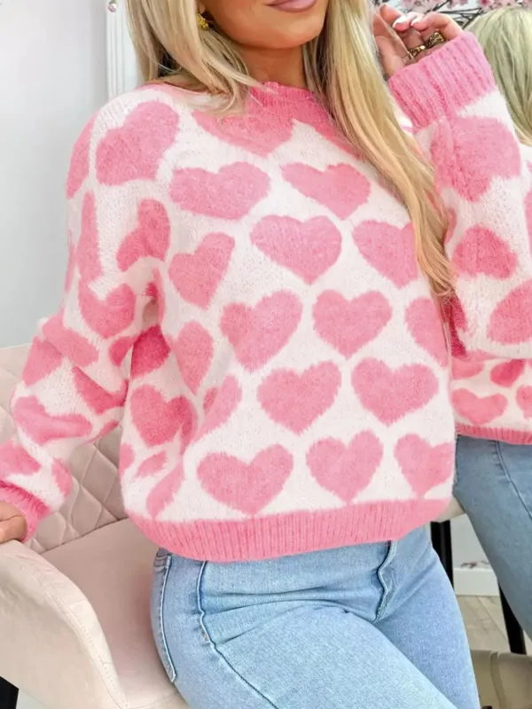 Valentine Heart Round Neck Sweater sold by Charming Charlie