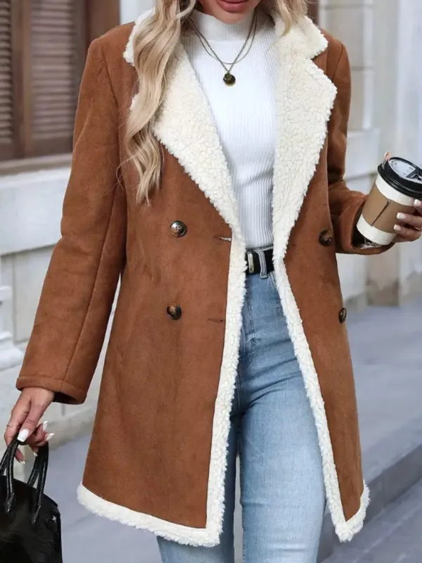 Sherpa Lined Button Up Coat sold by Charming Charlie