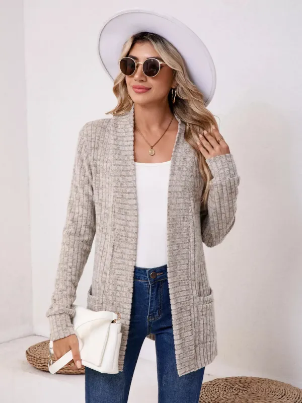 Casual Knit Open Front Cardigan sold by Charming Charlie