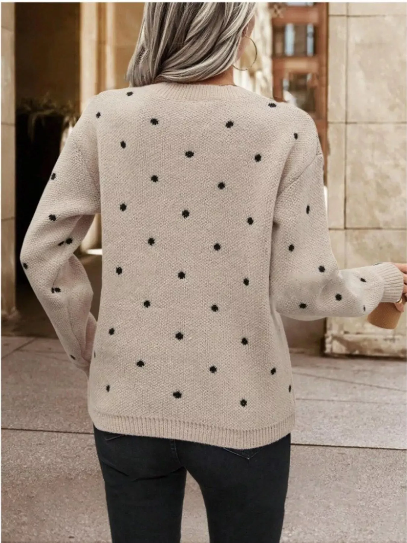 Polka Dot Round Neck Sweater sold by Charming Charlie product image thumbnail 5