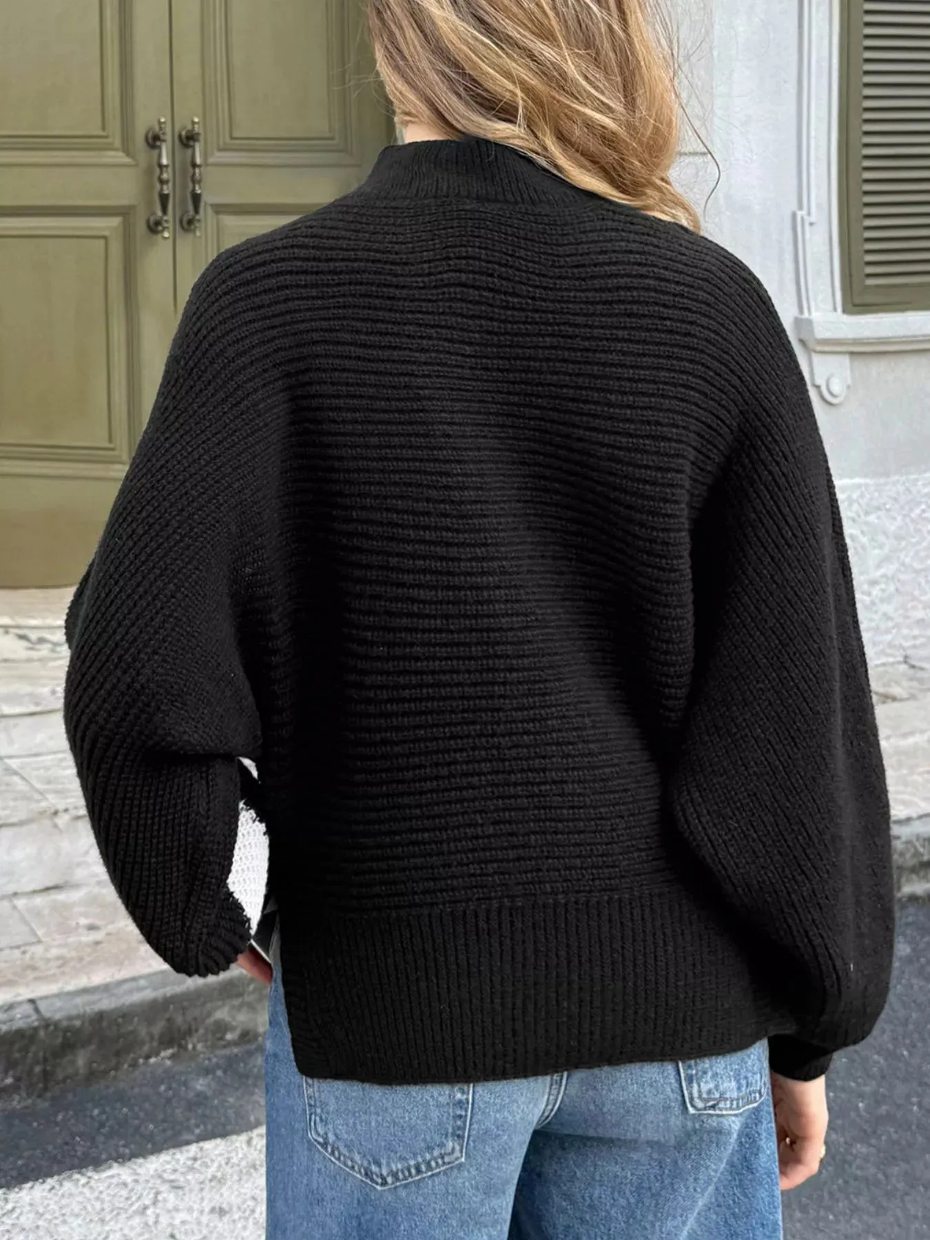 Zigzag Pattern Mock Neck Sweater sold by Charming Charlie product image thumbnail 5