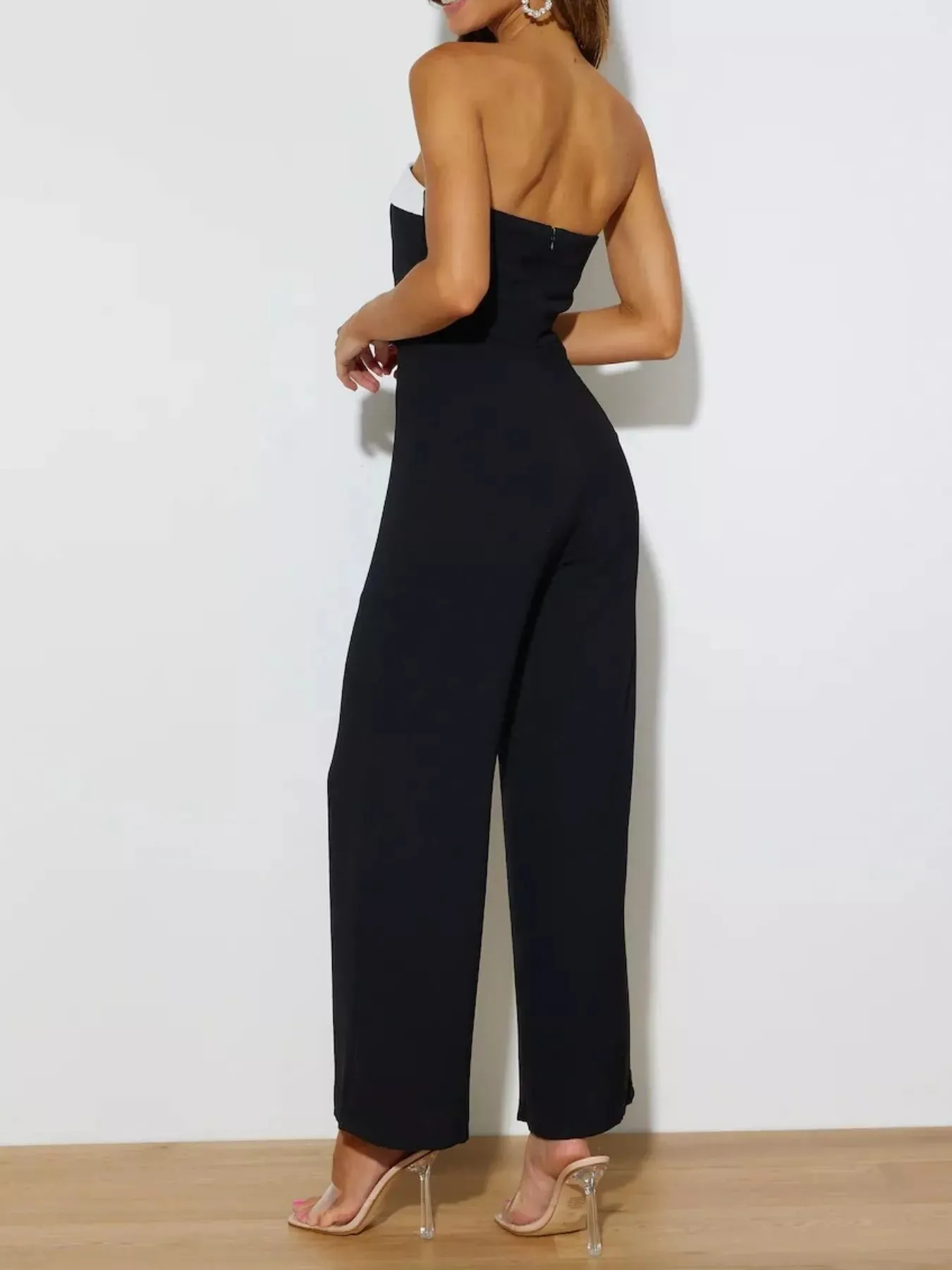 Contrast Tube Wide Leg Jumpsuit sold by Charming Charlie product image thumbnail 5