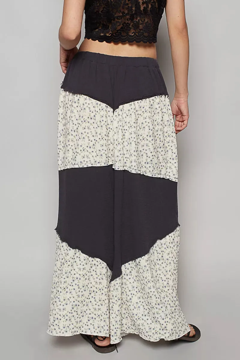 POL Contrast Floral Drawstring Wide Leg Pants sold by Charming Charlie product image thumbnail 3