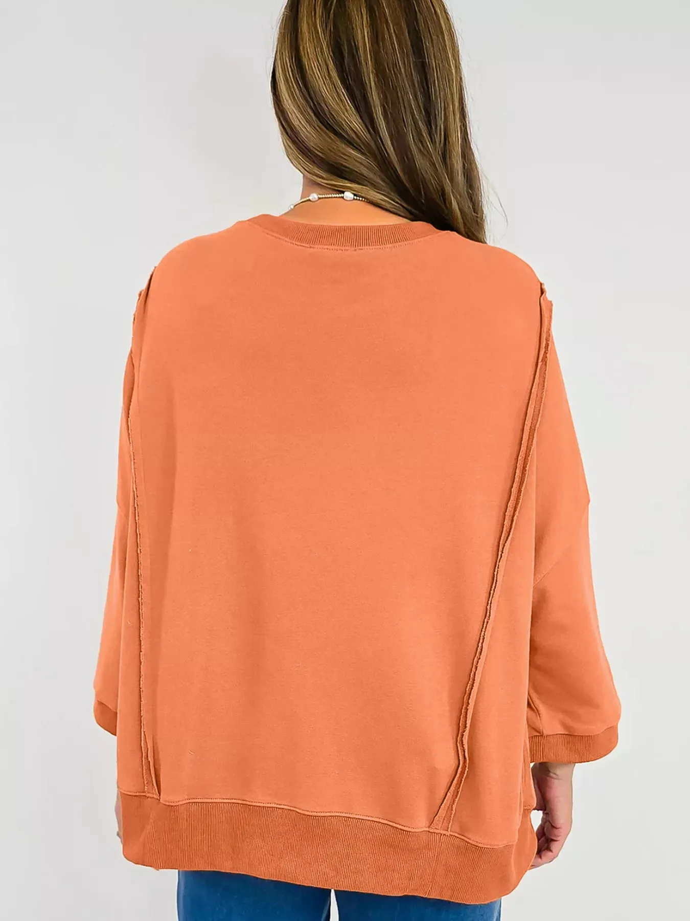Bow Slit Round Neck Sweatshirt sold by Charming Charlie product image thumbnail 2