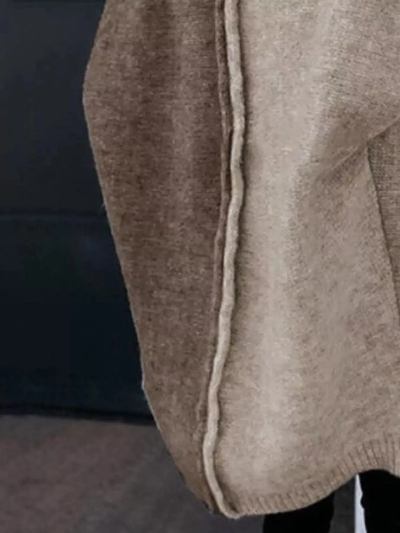 Two-Tone Open Front Knit Hooded Cardigan sold by Charming Charlie product image thumbnail 3