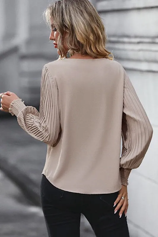 Long sleeve v neck blouse sold by Charming Charlie product image thumbnail 3