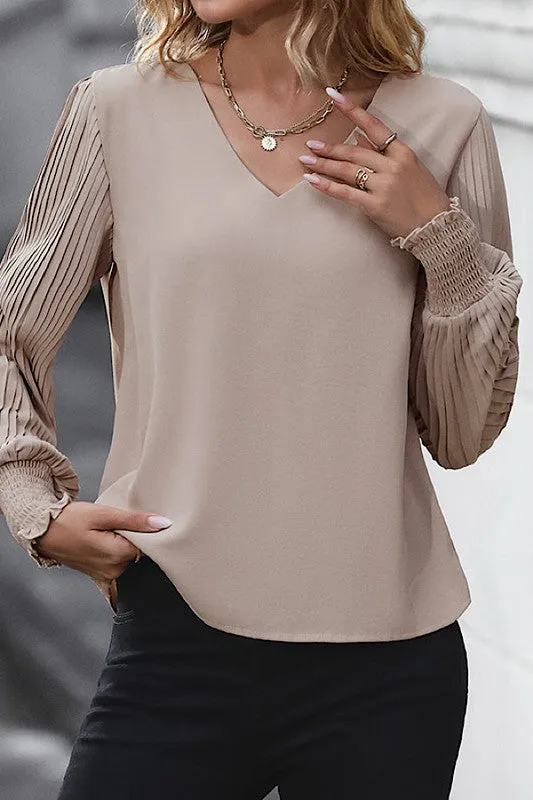 Long sleeve v neck blouse sold by Charming Charlie product image thumbnail 2