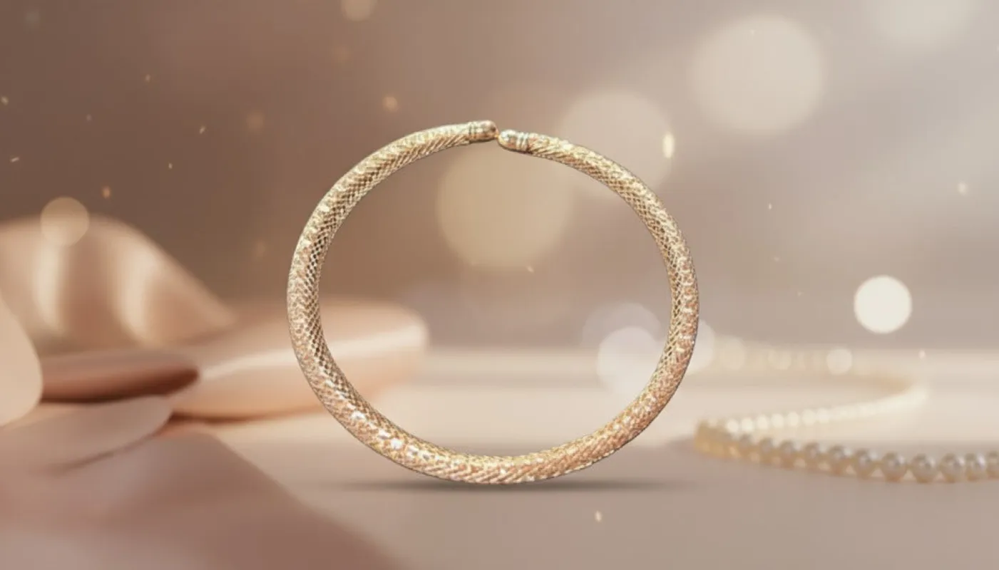 Textured Gold Bangle with a Luxurious Shimmer sold by Charming Charlie