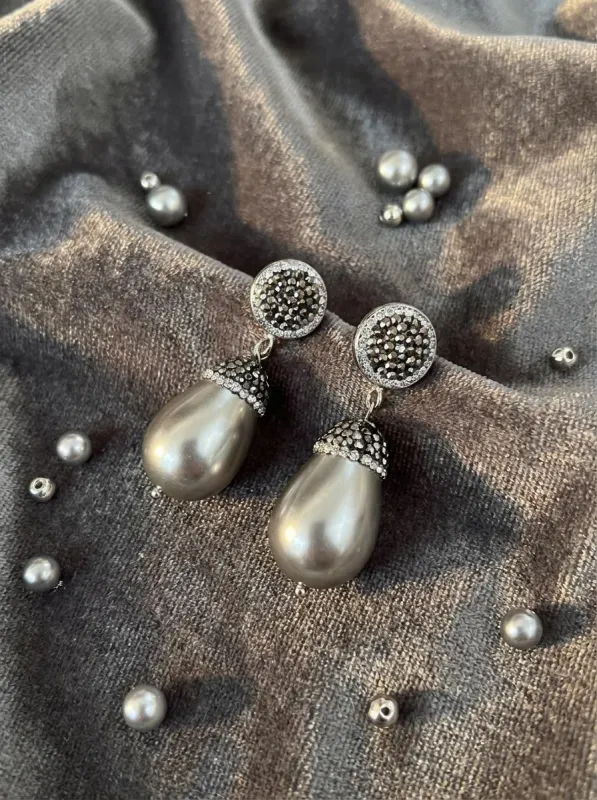 Silver Accent Vintage Pearl Drop Earrings sold by Charming Charlie