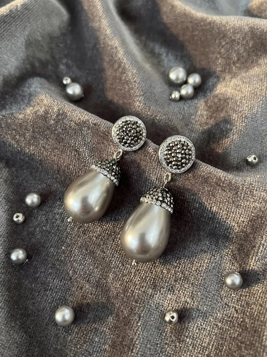 Silver Accent Vintage Pearl Drop Earrings sold by Charming Charlie