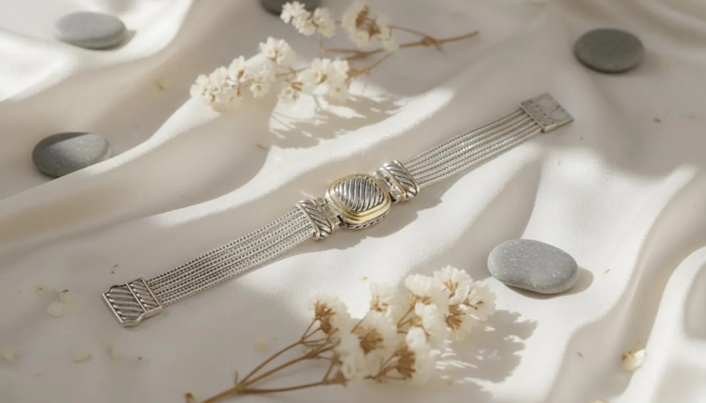 Vintage Braided Bar Bracelet sold by Charming Charlie