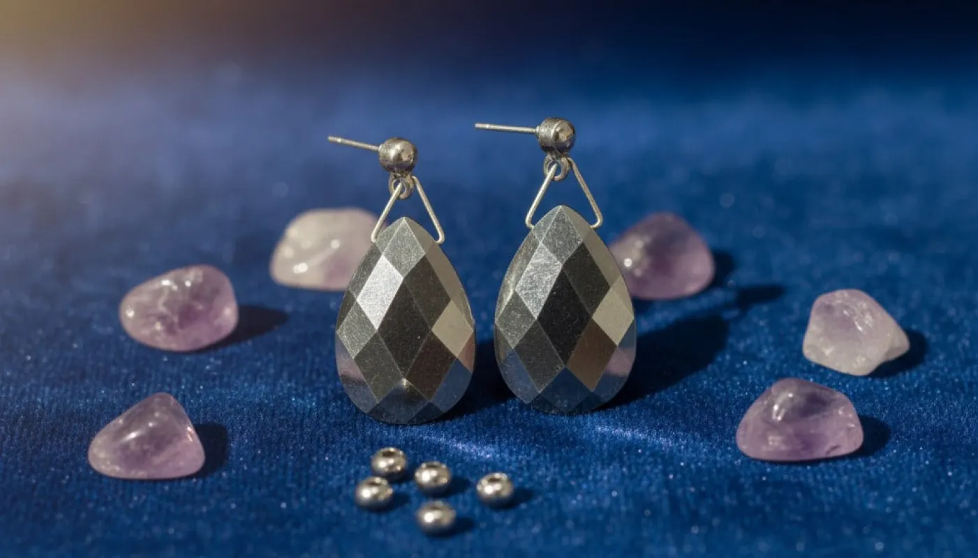 Silver Prism Gem Earrings sold by Charming Charlie