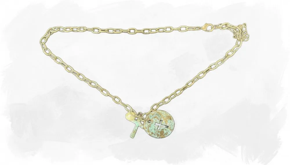 Antique Cross Necklace sold by Charming Charlie