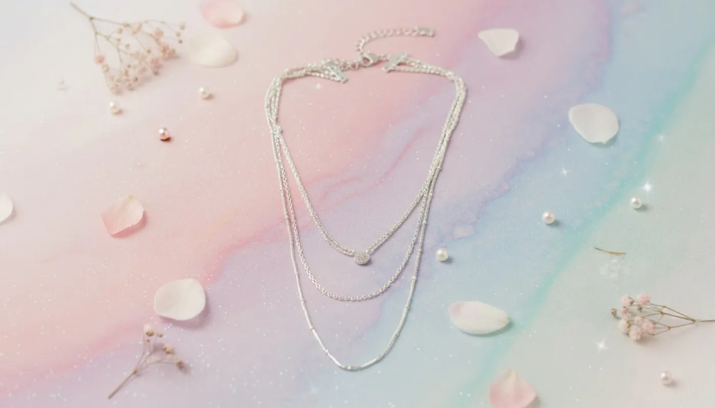 Silver Layered Necklace sold by Charming Charlie