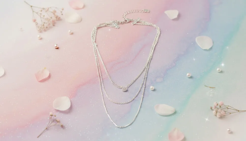 Silver Layered Necklace sold by Charming Charlie