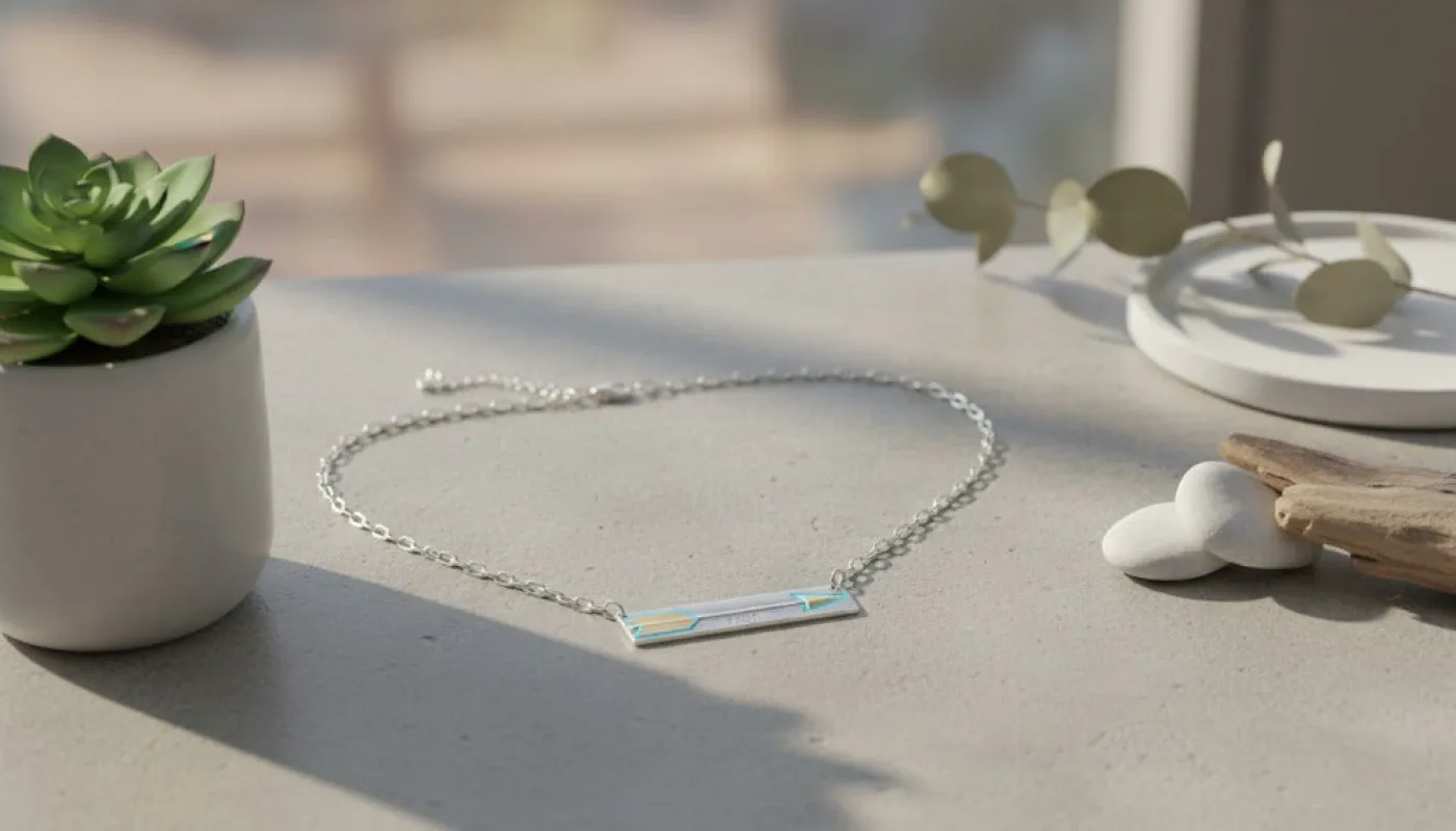 Silver Arrow Path Necklace sold by Charming Charlie