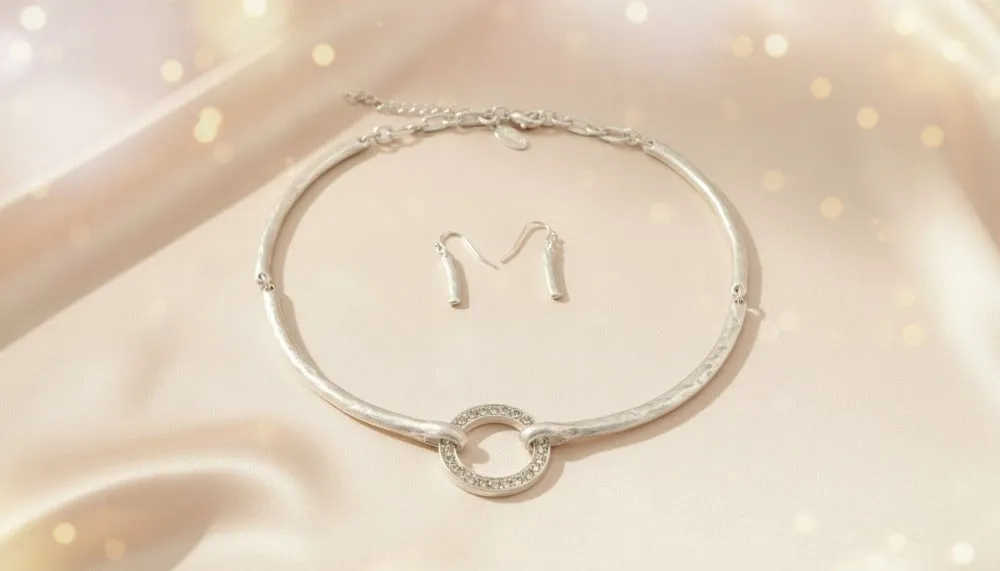 Halo Harmony Silver Set Necklace sold by Charming Charlie