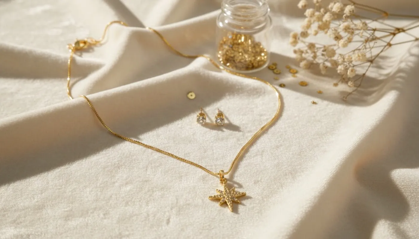 Golden Polaris Pendant Set Necklace sold by Charming Charlie