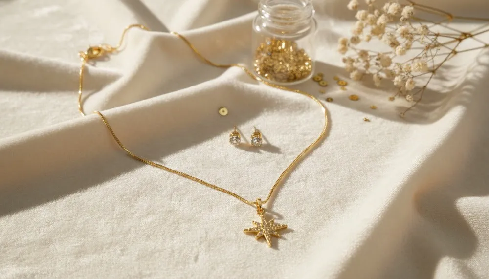 Golden Polaris Pendant Set Necklace sold by Charming Charlie