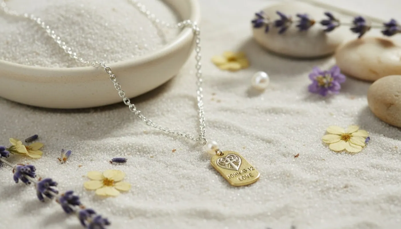 Faith & Love Tag Necklace sold by Charming Charlie