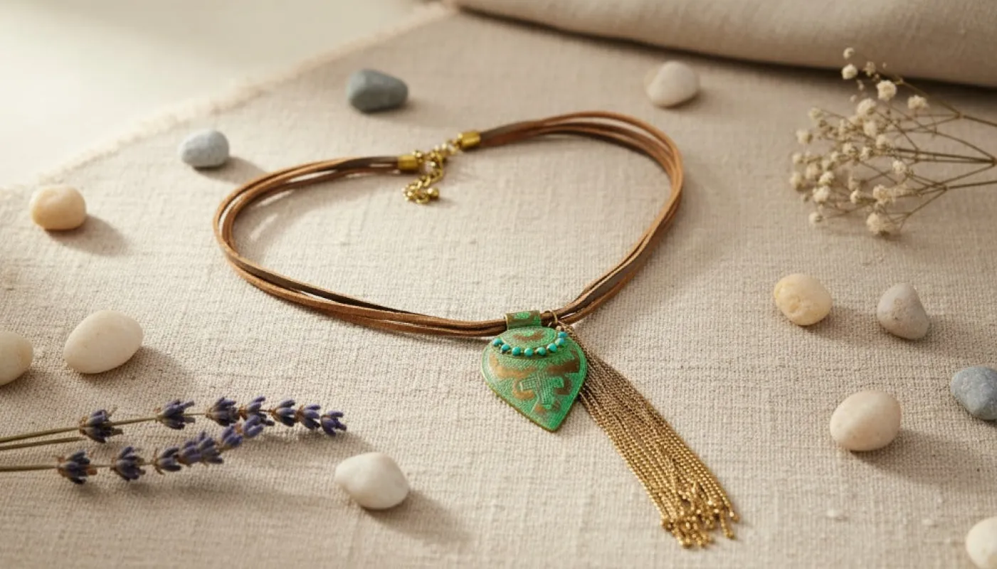 Leather Cross Pendant Necklace sold by Charming Charlie