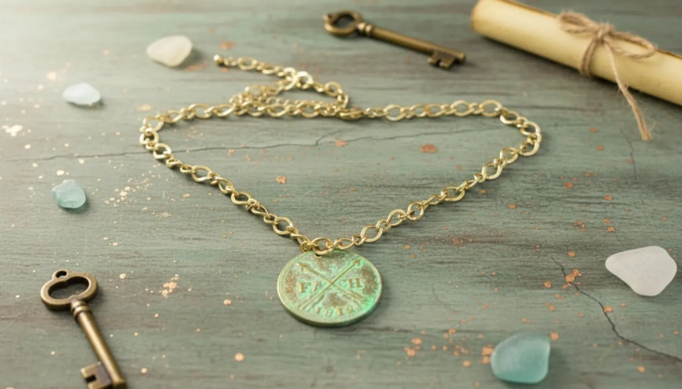 Faith Coin Necklace sold by Charming Charlie