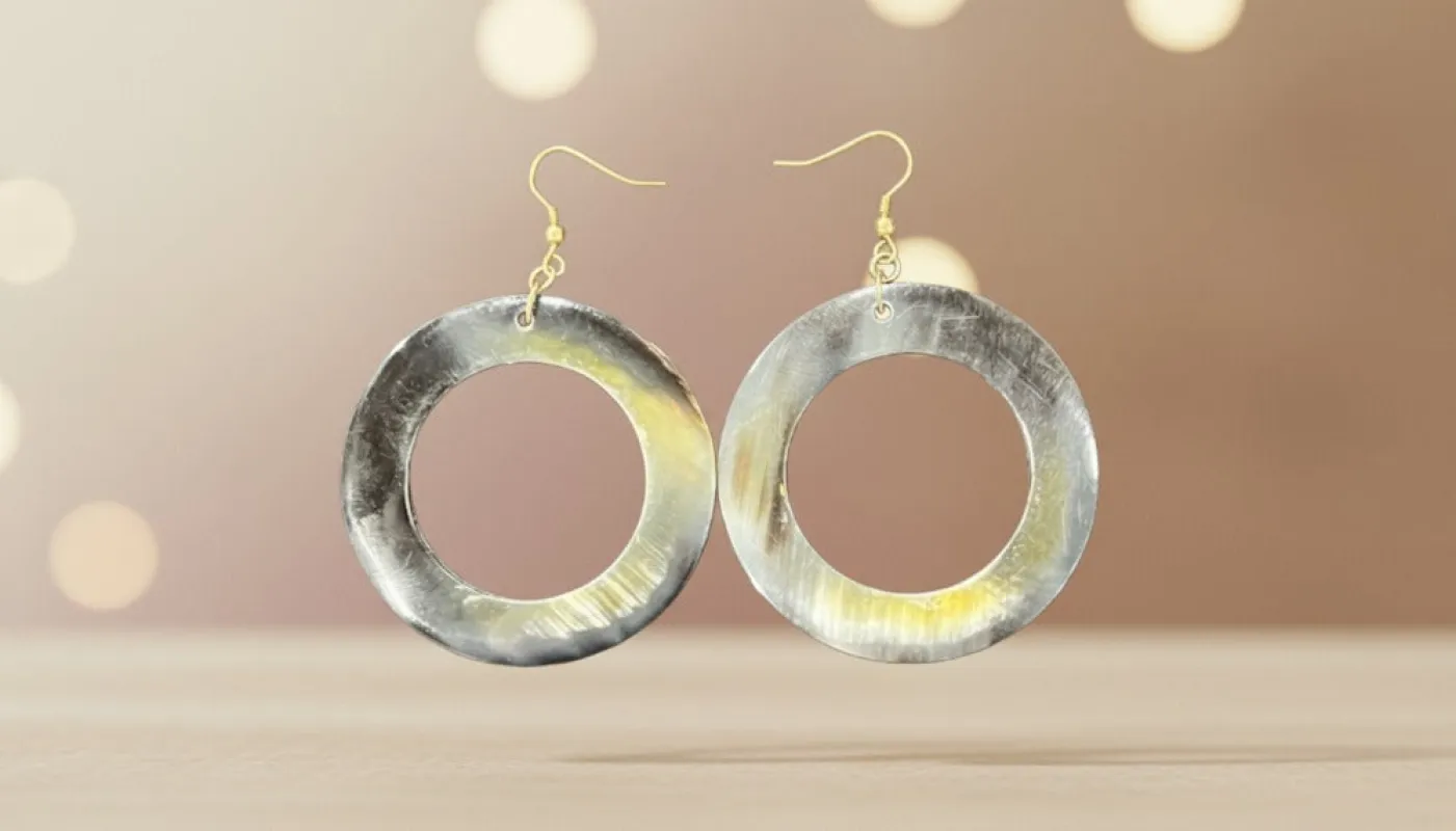 Lustrous Circle Hoop Earrings sold by Charming Charlie