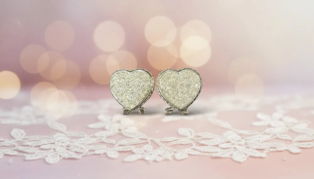 Sparkle Heart Studs Earrings sold by Charming Charlie