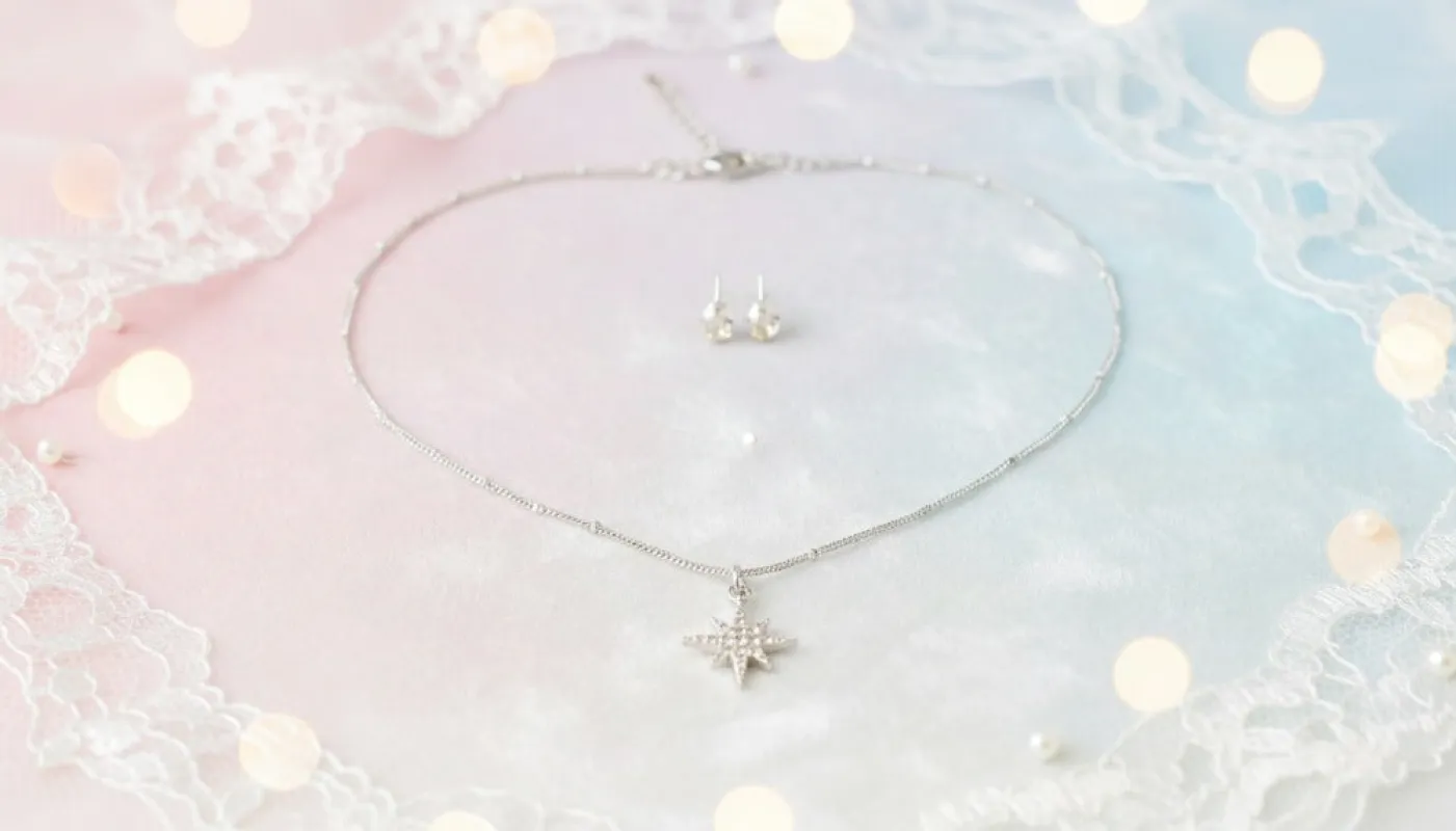 Silver Dreamscape Star Set Necklace sold by Charming Charlie