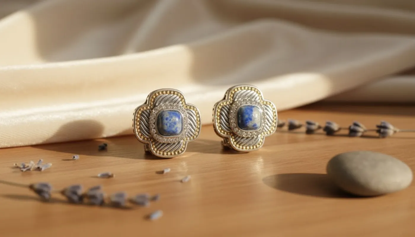 Blue Royale Studs Earrings sold by Charming Charlie