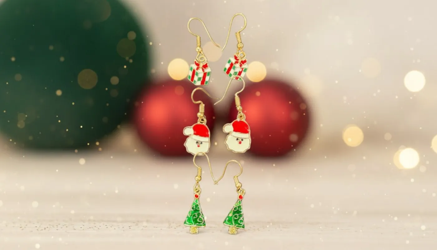 Holiday Cheer Dangle Set Earrings sold by Charming Charlie